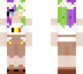 green-purple haired belgian