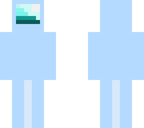 imposter light blue with mask on