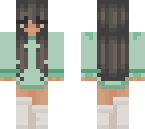 mint green girl