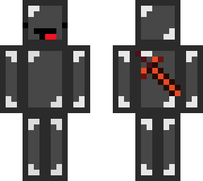 netherite skeppy with inferno sword on back