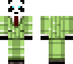 panda suit and no suit