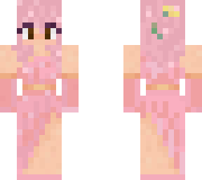 pastel pink hair and dress transparent