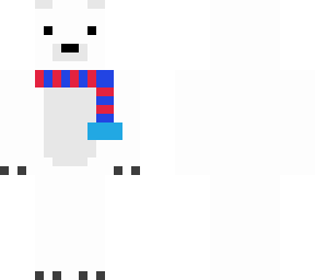 polar bear with scaf
