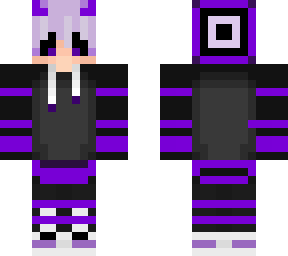 purple and blakc boy skin