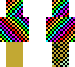 rainbow unfinished checker