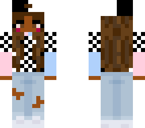 skater girl (pink and blue)