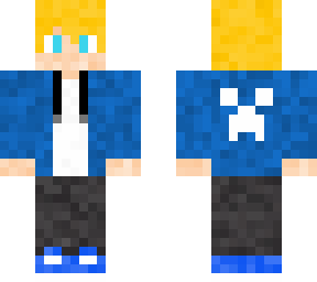 a guy in a hoodie (blue)
