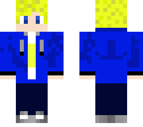 blond guy with blue hoodie