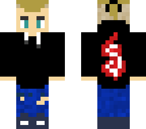 blonde boy with ponytail