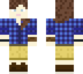 blue flannel girl
