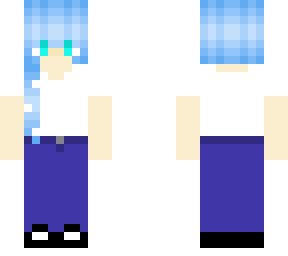blue haired girl