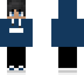 blue hoodie