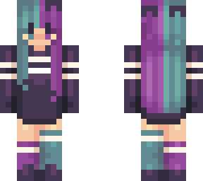 blue purple girl