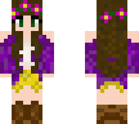 brownhairedgirlwithflowers