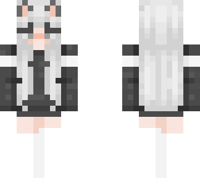 cat girl hoodie (white hair) edit (original by ghost1ngx) fixed