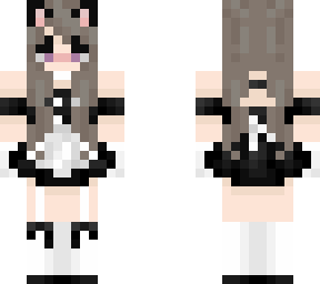cat girl in a maid dress