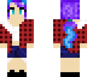 cat girl with purple hair
