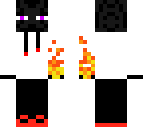 endarman with sweater,headphones,and fire hand