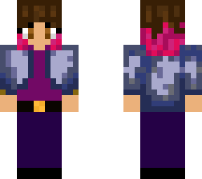 girl with pink hair in denim jacket