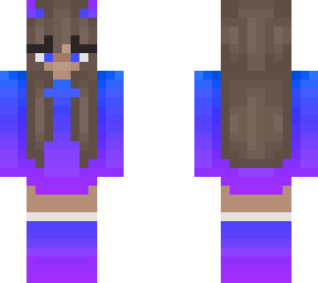 gradient purple + blue girl hoodie