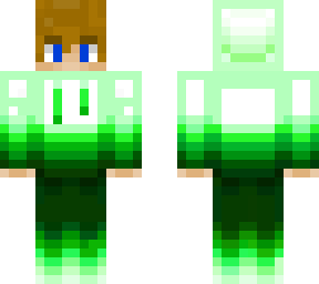 green skin (edited! i did not make the face or the shirt but i edited the colors