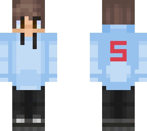 minecraft blue hoodie boy