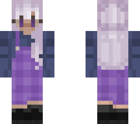 purple overalls