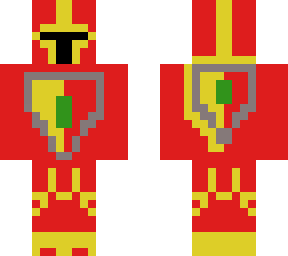 red and golden knight