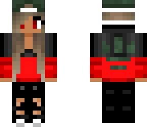 red girl with cap and adidas