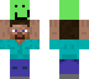 steve carrying baby slime