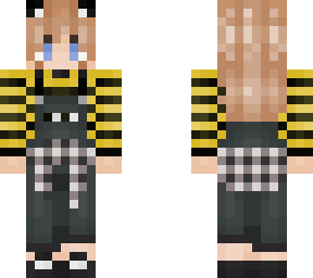 striped overalls