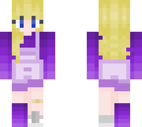 bean in purple overalls