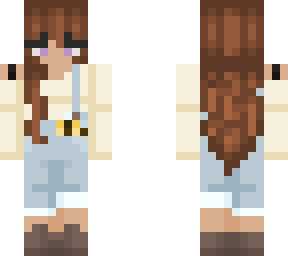 bee overalls (curly hair)