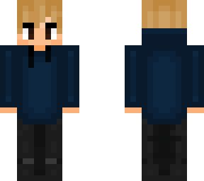 blonde boy navy hoodie
