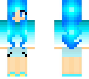 blue haired girl.new summer skin