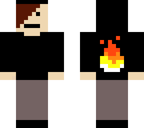 boy with a fire hoodie