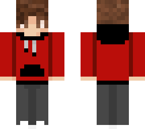 brown hair red hoodie boy
