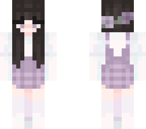 cute aesthetic girl in purple dress :p