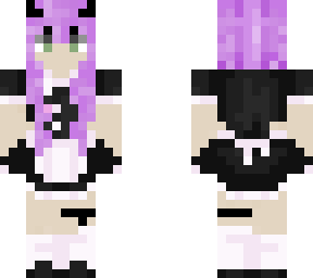 cute pink hair maid outfit