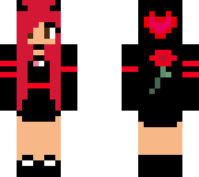 devil valentines day girl (derp face on chin) ~ edited
