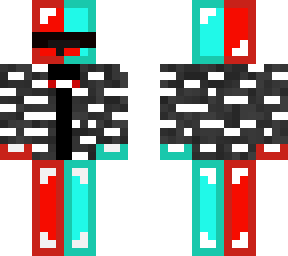 drip skeppy with glasses red and blue half