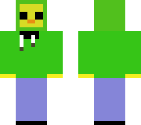 duck with green hoodie