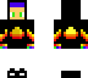 fire and sun and rainbow (black)
