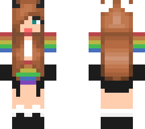 girl with rainbow attire