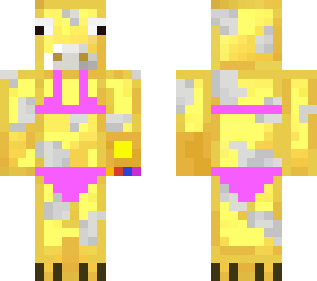 golden cow with infinity gauntlet and bikini