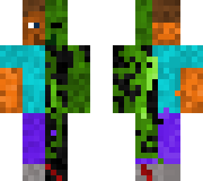 half steve half zombie