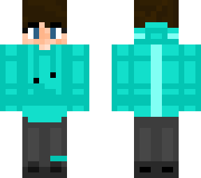 human wearing teal hoodie