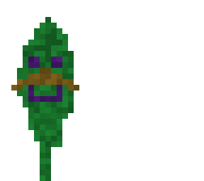 leaf with mustache