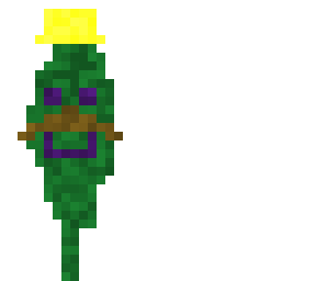 leaf with mustache and hat