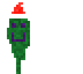 leaf with santa clause hat
